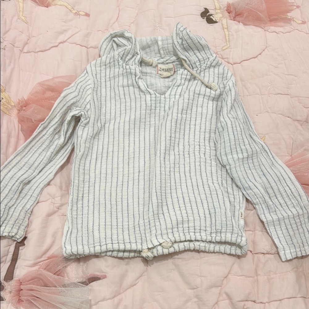 Striped Kids Coverup by - White and Blue